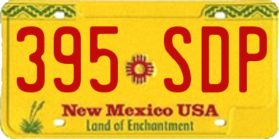 NM license plate 395SDP