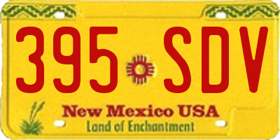 NM license plate 395SDV