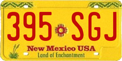 NM license plate 395SGJ