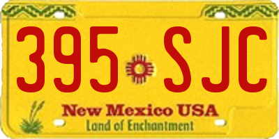 NM license plate 395SJC