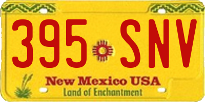 NM license plate 395SNV