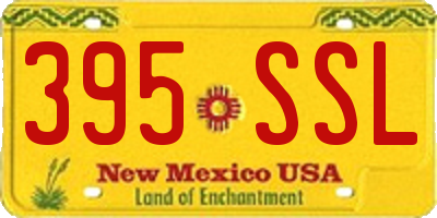 NM license plate 395SSL