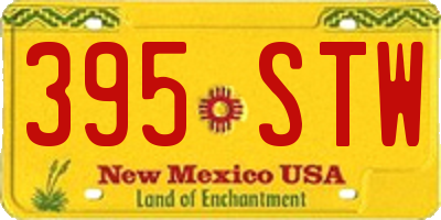 NM license plate 395STW