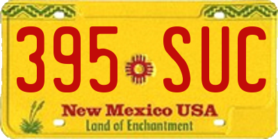 NM license plate 395SUC