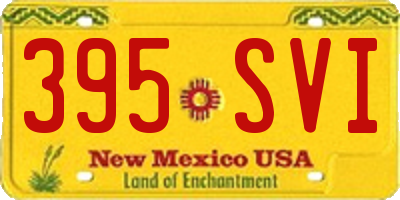 NM license plate 395SVI