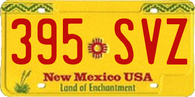 NM license plate 395SVZ