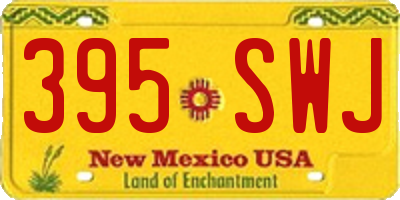 NM license plate 395SWJ