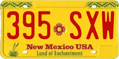 NM license plate 395SXW