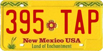 NM license plate 395TAP
