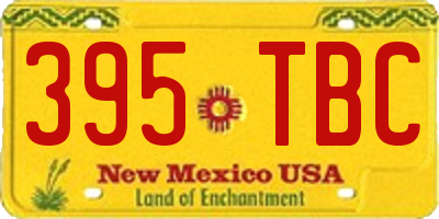 NM license plate 395TBC