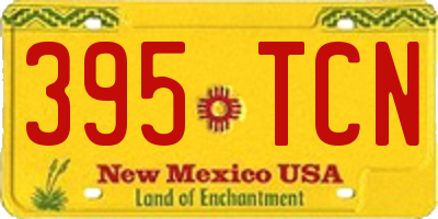 NM license plate 395TCN