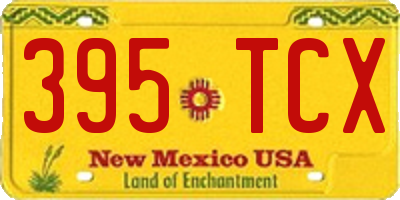 NM license plate 395TCX
