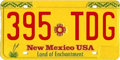 NM license plate 395TDG