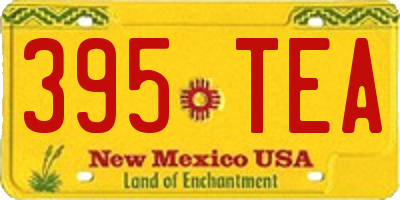 NM license plate 395TEA