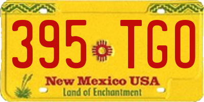 NM license plate 395TGO
