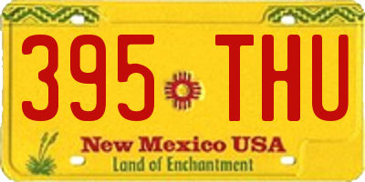 NM license plate 395THU