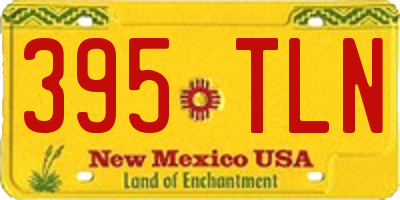 NM license plate 395TLN
