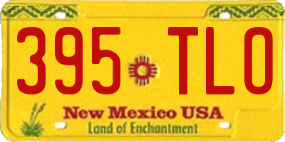 NM license plate 395TLO