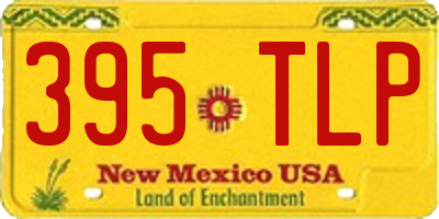 NM license plate 395TLP