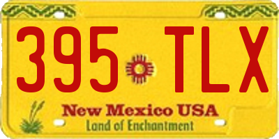 NM license plate 395TLX
