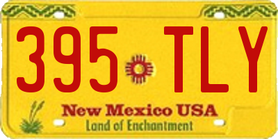 NM license plate 395TLY