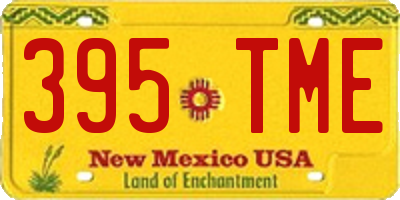 NM license plate 395TME