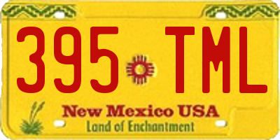 NM license plate 395TML