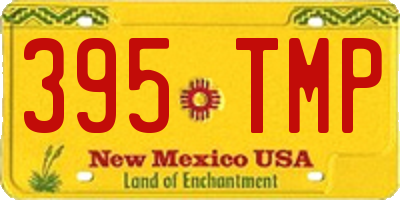 NM license plate 395TMP