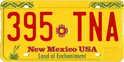NM license plate 395TNA