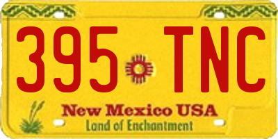 NM license plate 395TNC