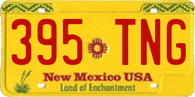 NM license plate 395TNG
