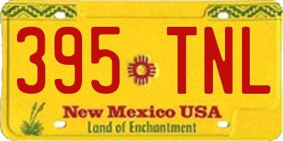 NM license plate 395TNL