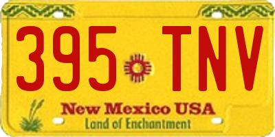 NM license plate 395TNV