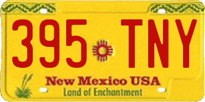 NM license plate 395TNY