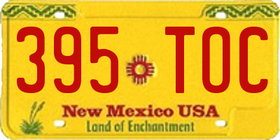 NM license plate 395TOC