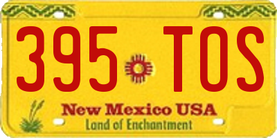 NM license plate 395TOS