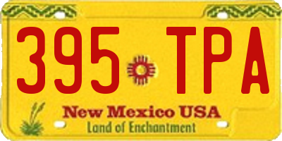 NM license plate 395TPA