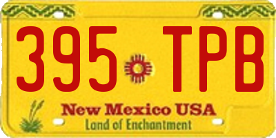 NM license plate 395TPB