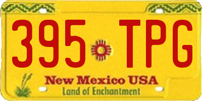 NM license plate 395TPG