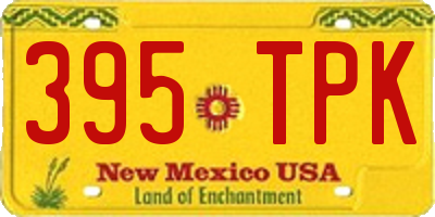 NM license plate 395TPK