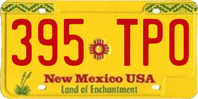 NM license plate 395TPO