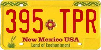 NM license plate 395TPR
