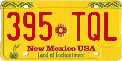 NM license plate 395TQL