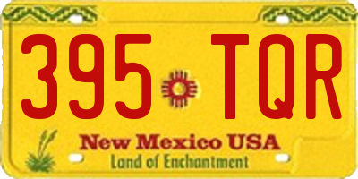 NM license plate 395TQR