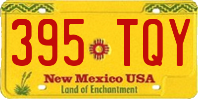 NM license plate 395TQY