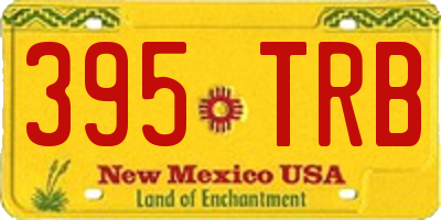 NM license plate 395TRB