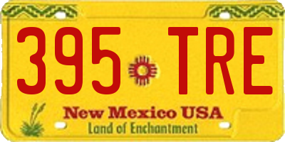 NM license plate 395TRE