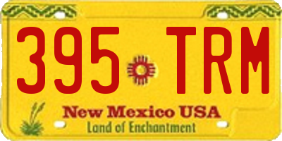 NM license plate 395TRM