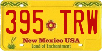 NM license plate 395TRW