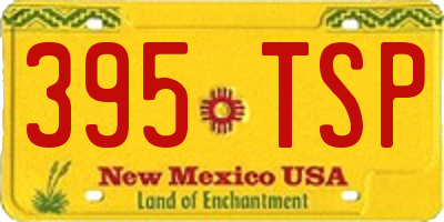 NM license plate 395TSP